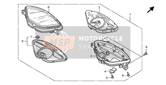 Honda ANF125 2007 Mètre (MPH) pour un 2007 Honda ANF125